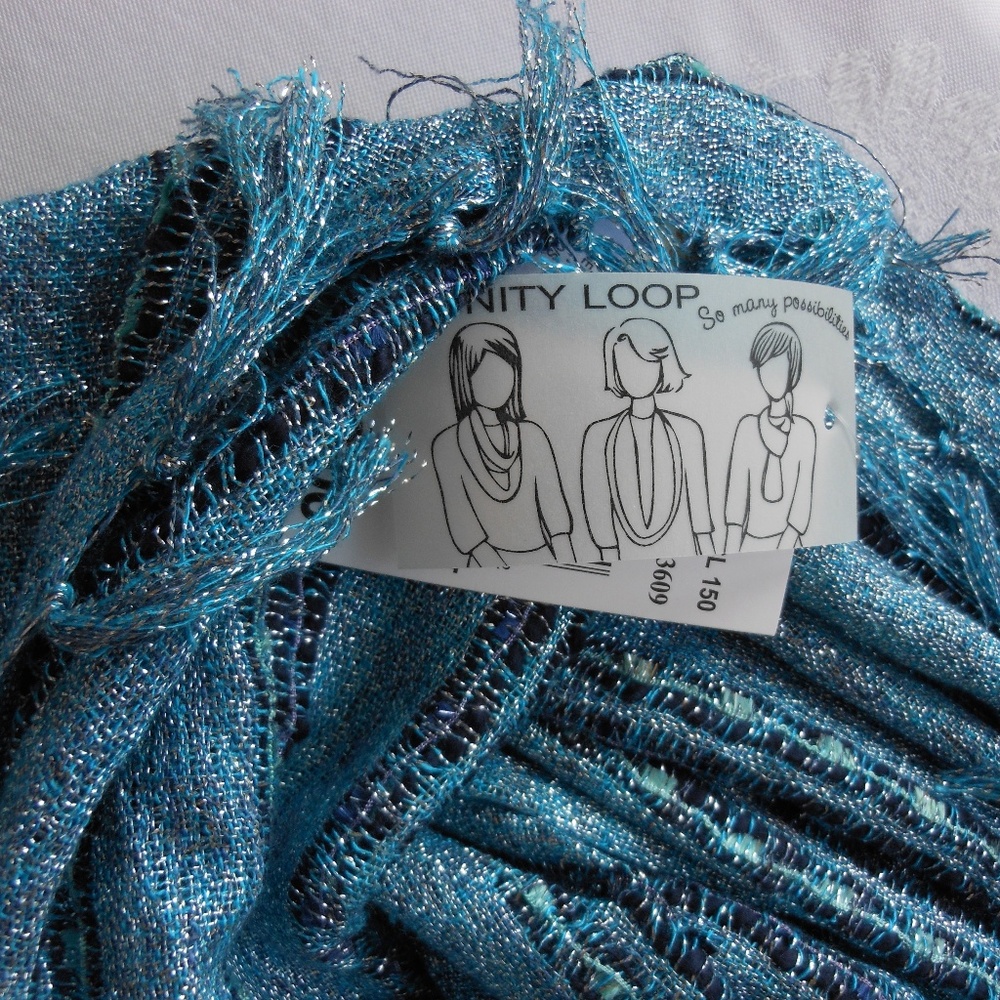 Shimmer Fringed Infinity Scarf - Picture 3 of 3